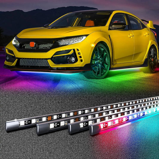 Car Flexible Underglow Strip Light LED Underbody Remote APP Control RGB Neon Lights Atmosphere Lamp for Auto Decoration